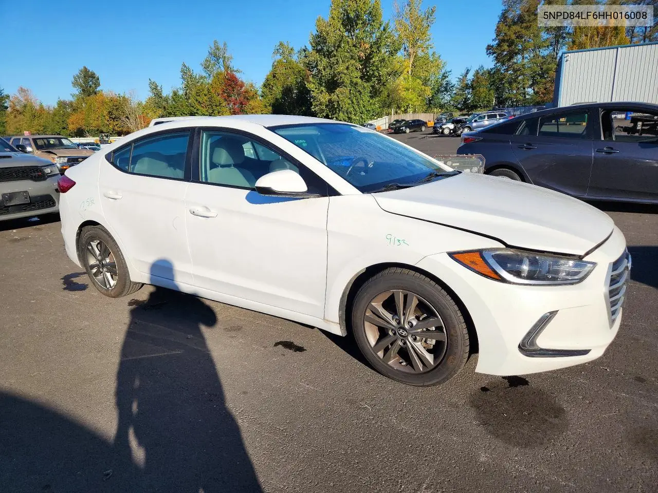 2017 HYUNDAI ELANTRA VIN 5NPD84LF6HH016008 — фото 4