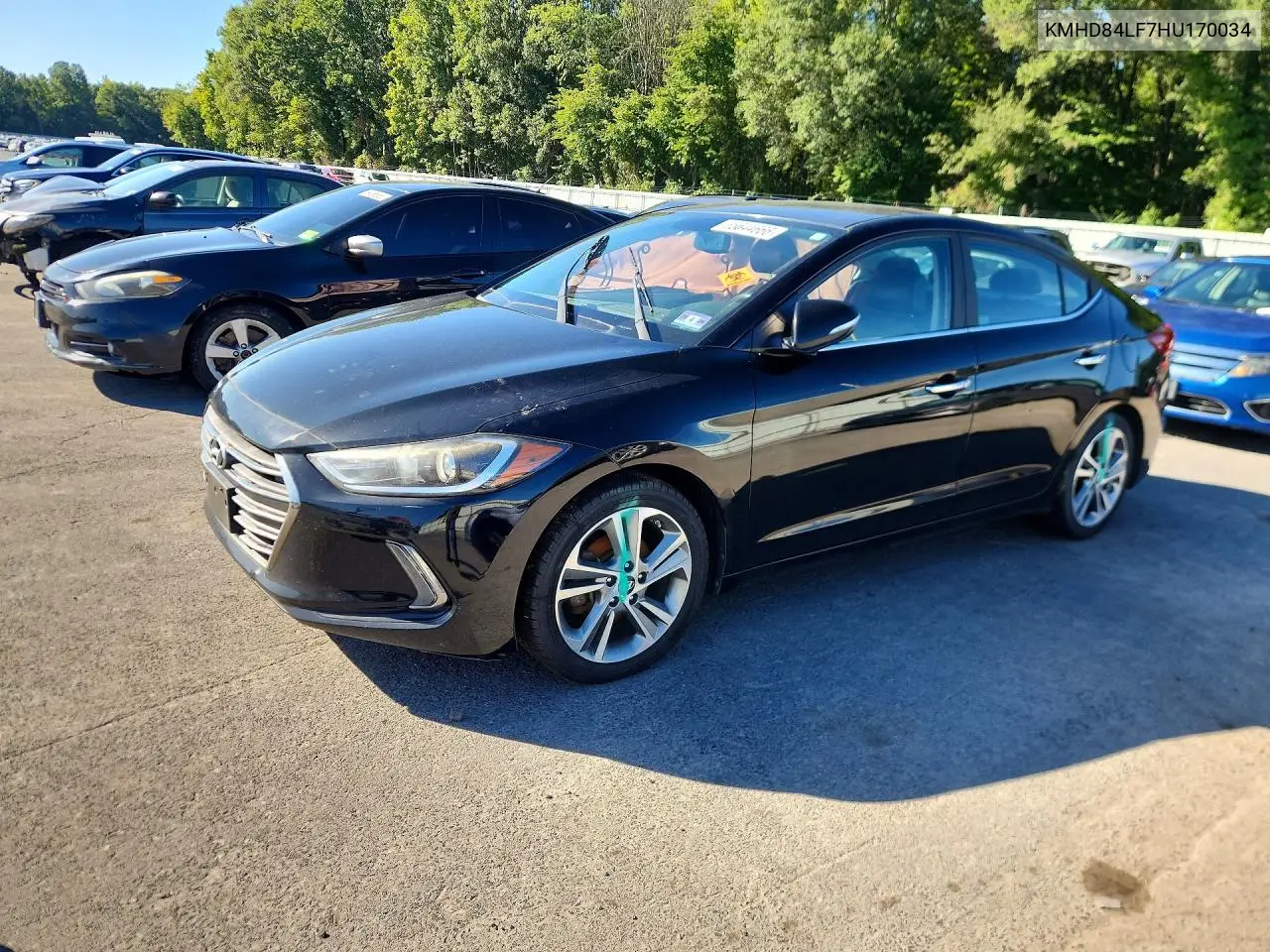 HYUNDAI ELANTRA 2017, VIN KMHD84LF7HU170034