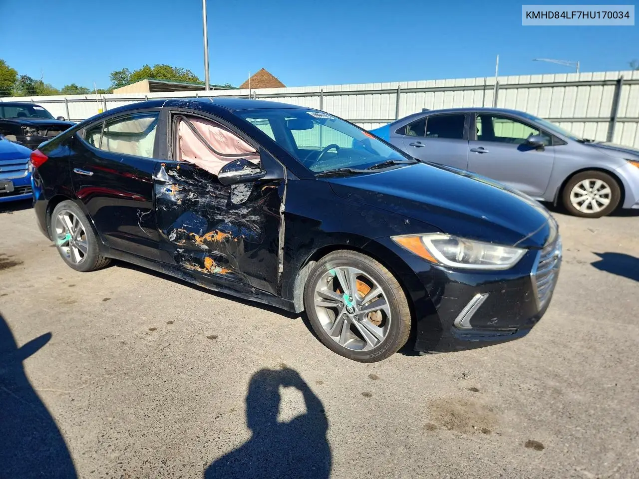 2017 HYUNDAI ELANTRA VIN KMHD84LF7HU170034 — фото 4