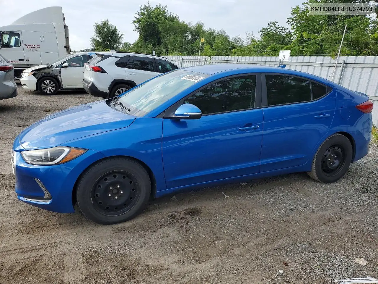 HYUNDAI ELANTRA 2017, VIN KMHD84LF8HU374793