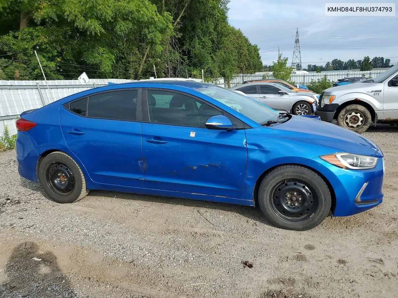 2017 HYUNDAI ELANTRA VIN KMHD84LF8HU374793 — фото 4