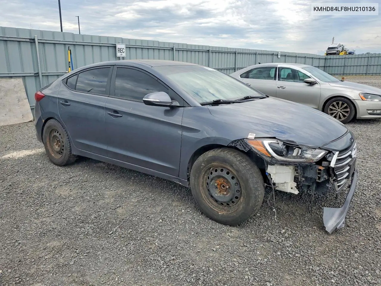 2017 HYUNDAI ELANTRA VIN KMHD84LF8HU210136 — фото 4