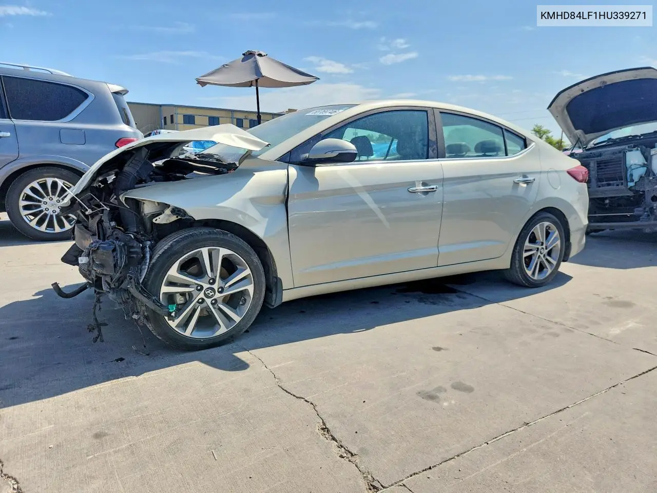 HYUNDAI ELANTRA 2017, VIN KMHD84LF1HU339271
