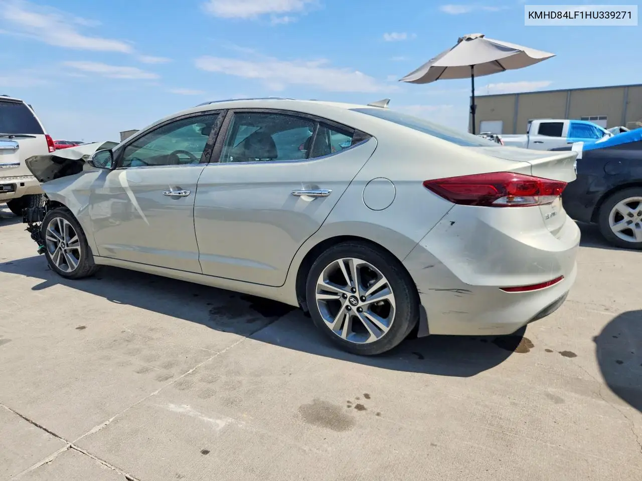 2017 HYUNDAI ELANTRA VIN KMHD84LF1HU339271 — фото 2
