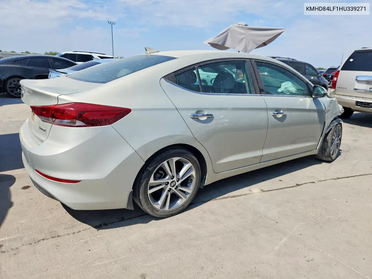 2017 HYUNDAI ELANTRA VIN KMHD84LF1HU339271 — фото 3
