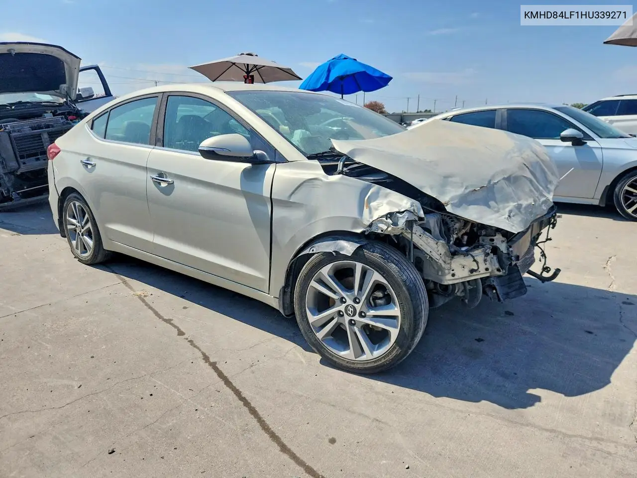2017 HYUNDAI ELANTRA VIN KMHD84LF1HU339271 — фото 4