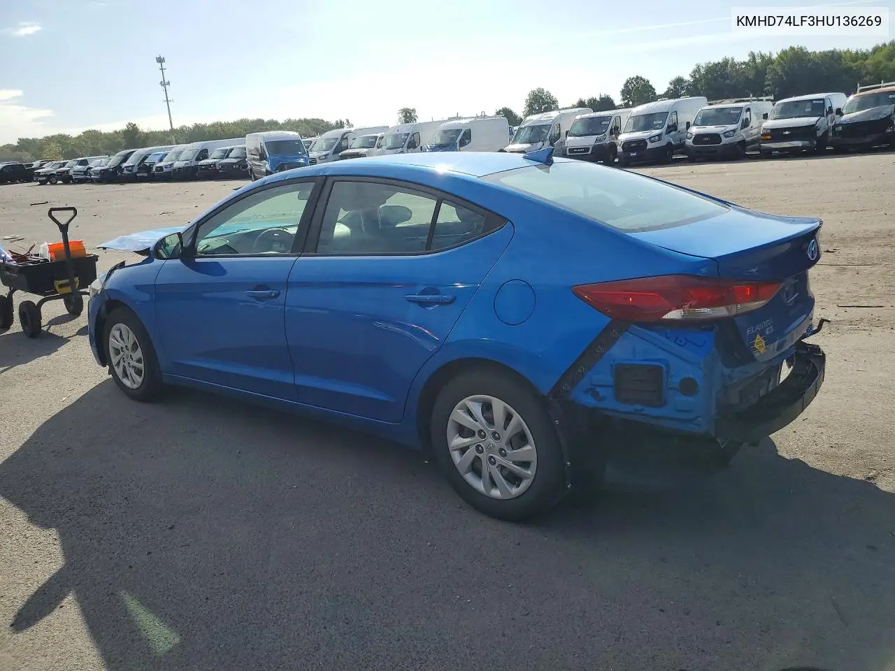 2017 HYUNDAI ELANTRA VIN KMHD74LF3HU136269 — фото 2