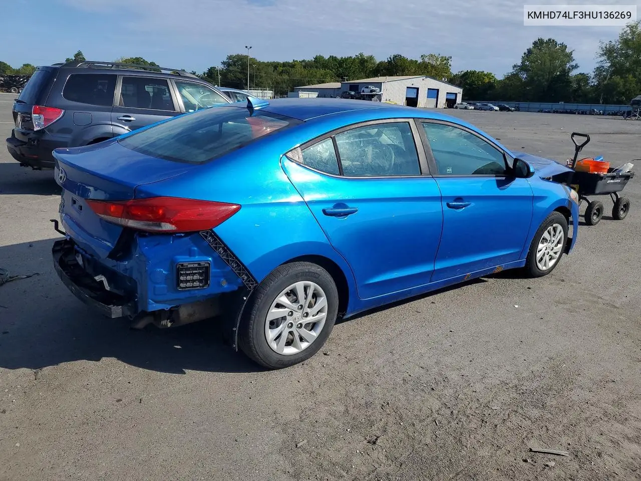 2017 HYUNDAI ELANTRA VIN KMHD74LF3HU136269 — фото 3