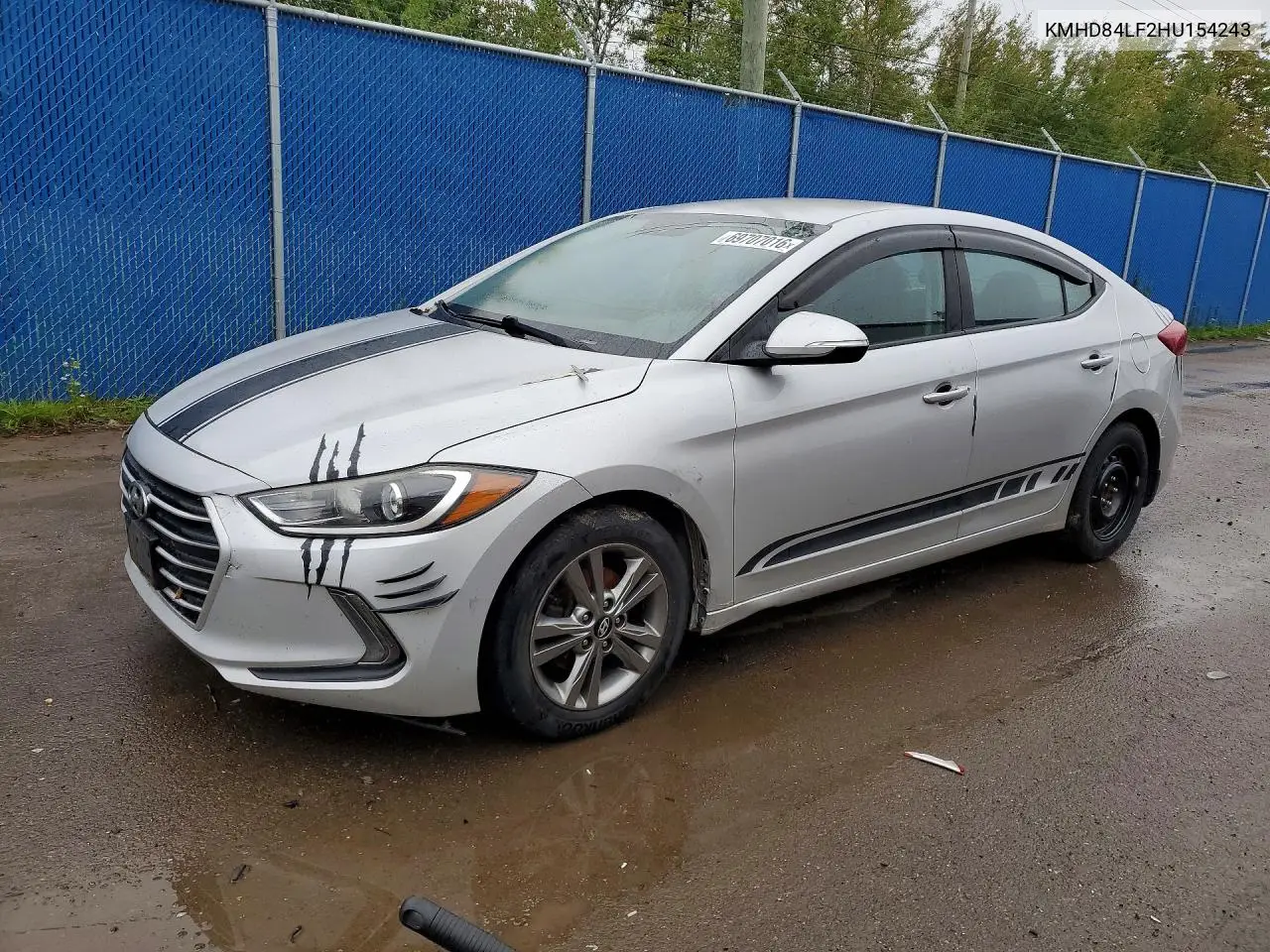 HYUNDAI ELANTRA 2017, VIN KMHD84LF2HU154243