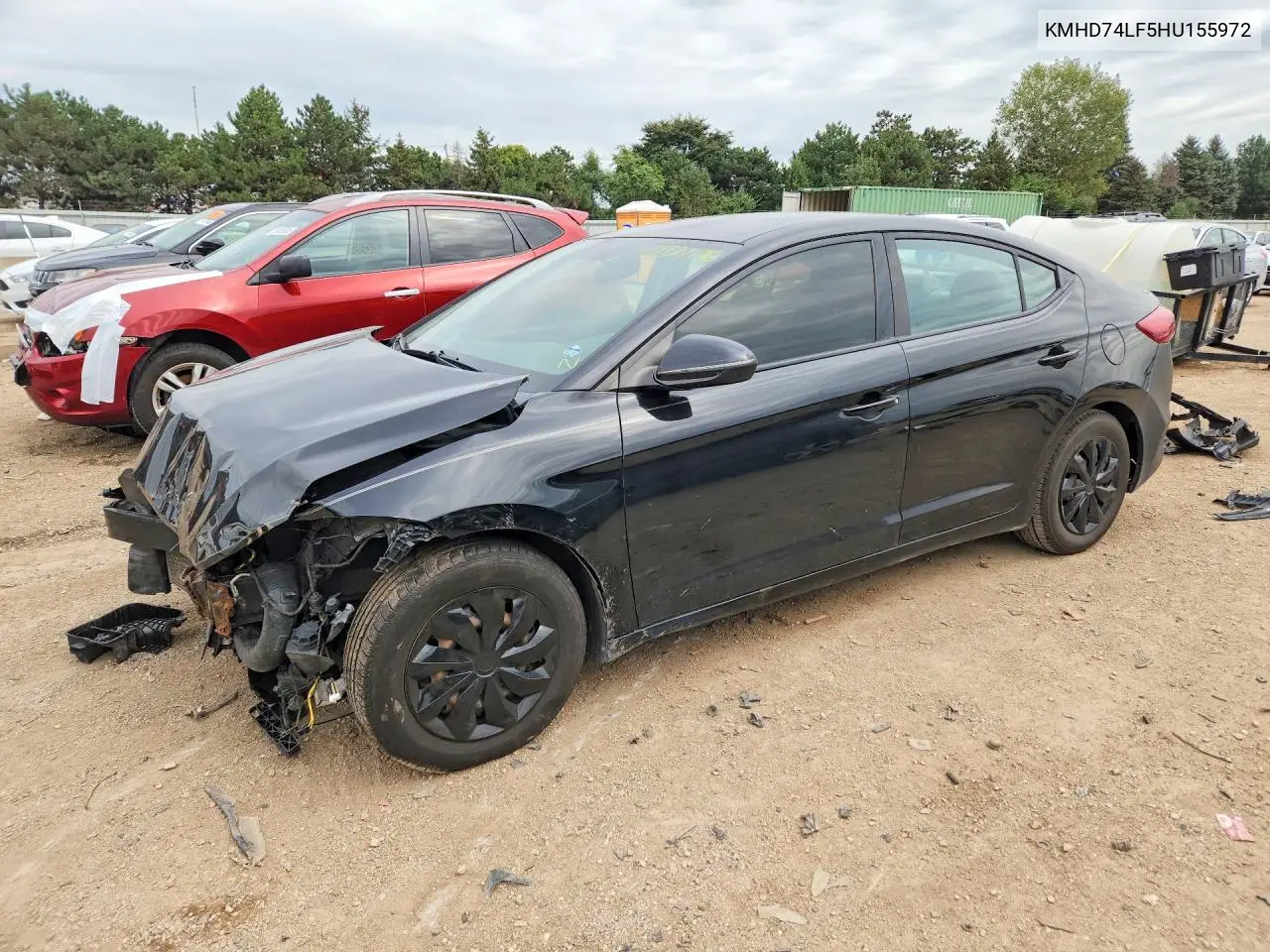 HYUNDAI ELANTRA 2017, VIN KMHD74LF5HU155972