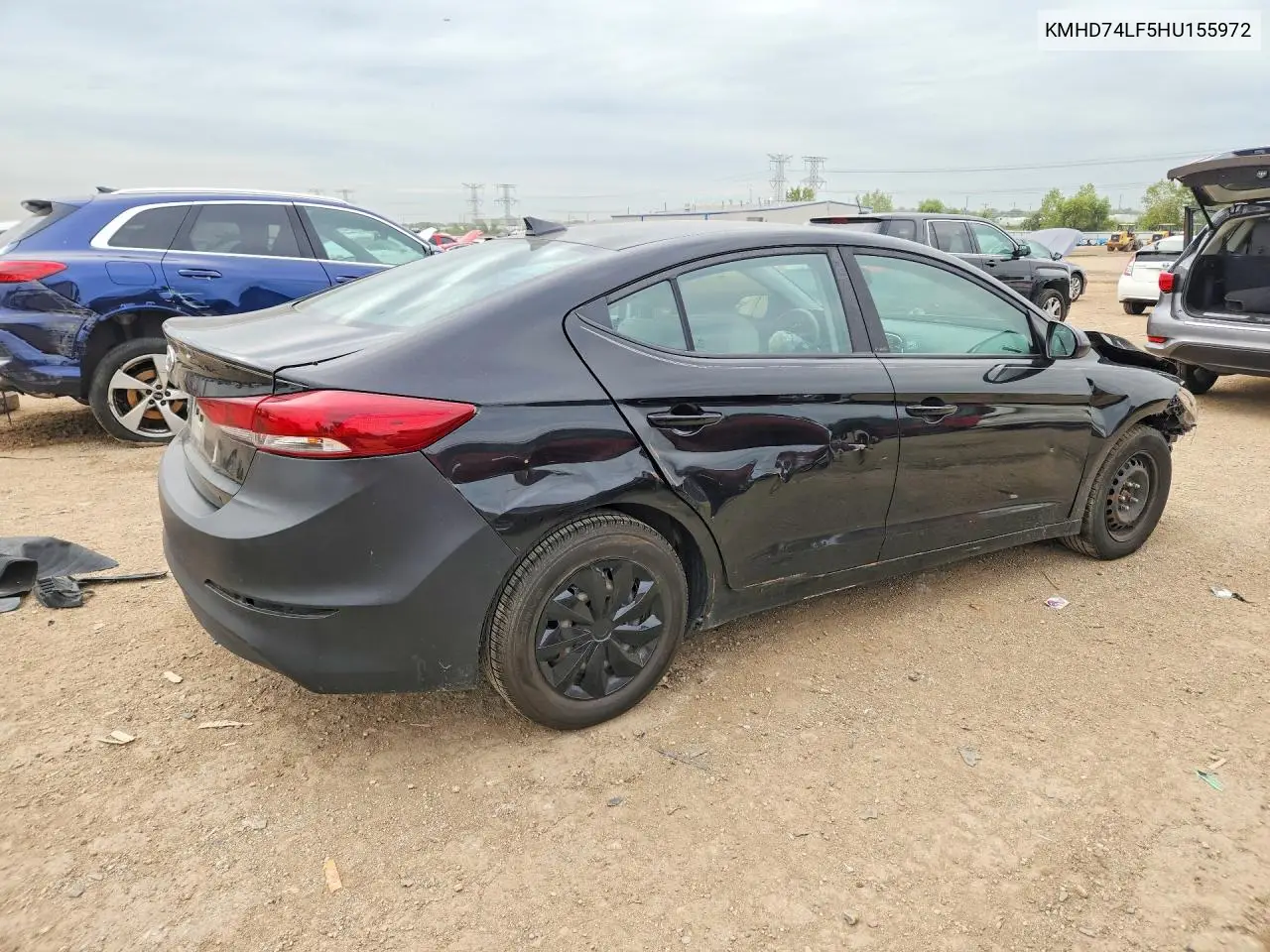2017 HYUNDAI ELANTRA VIN KMHD74LF5HU155972 — фото 3