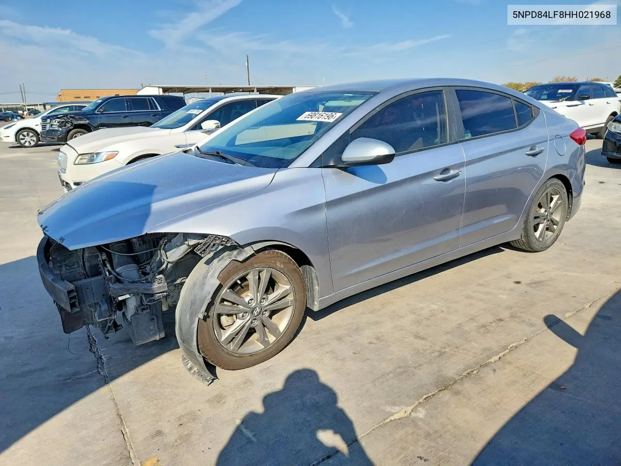 HYUNDAI ELANTRA 2017, VIN 5NPD84LF8HH021968
