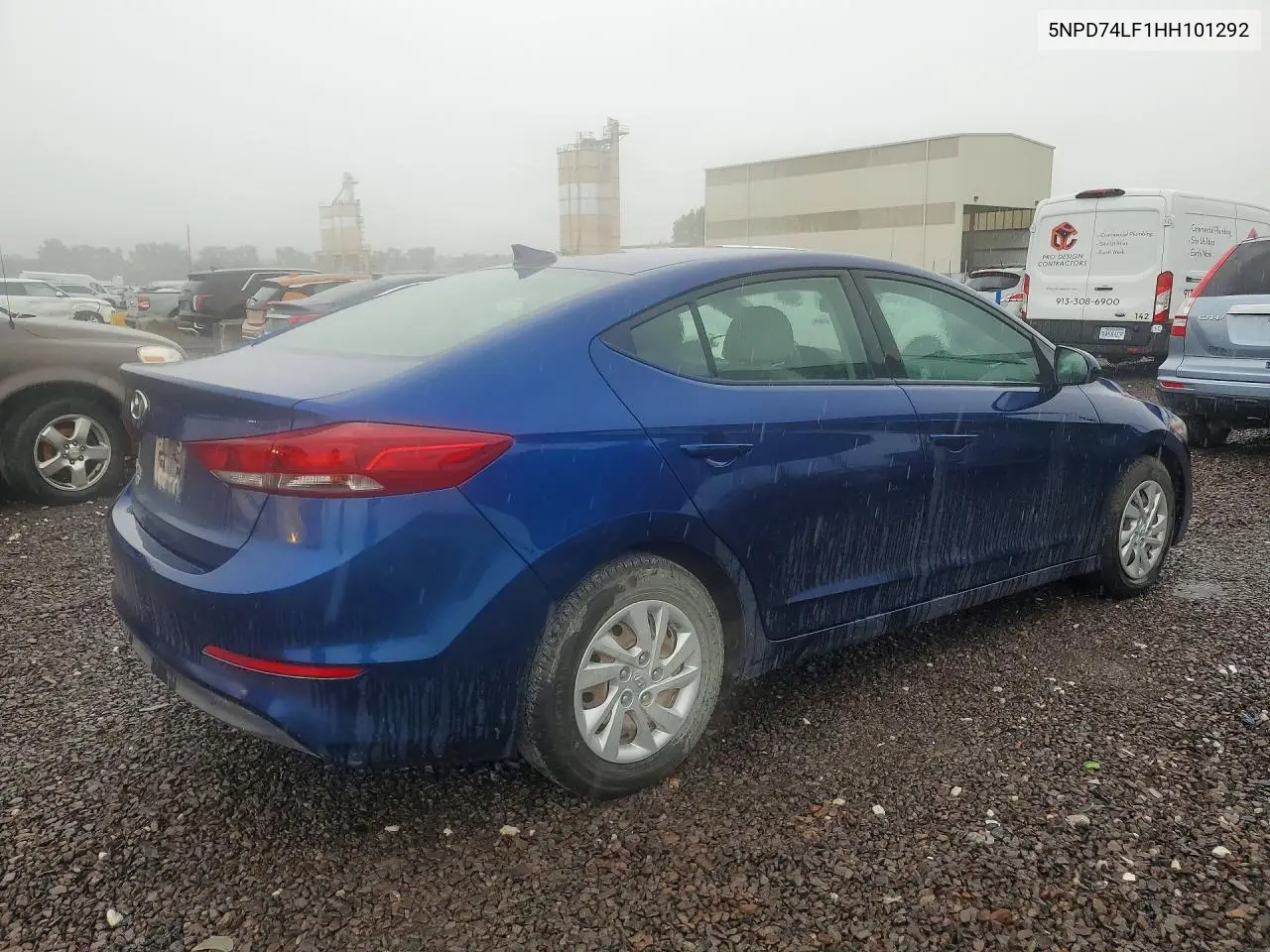 2017 HYUNDAI ELANTRA VIN 5NPD74LF1HH101292 — фото 3