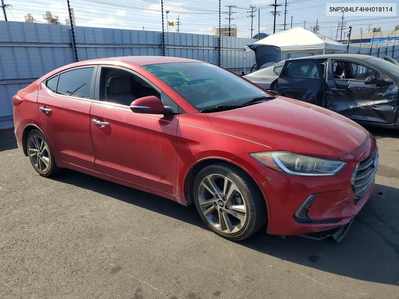 2017 HYUNDAI ELANTRA VIN 5NPD84LF4HH018114 — фото 4