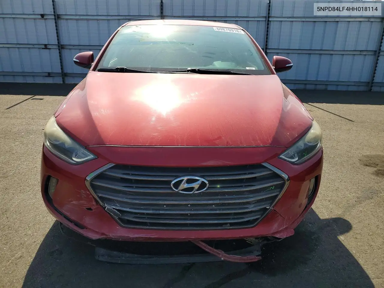 2017 HYUNDAI ELANTRA VIN 5NPD84LF4HH018114 — фото 5