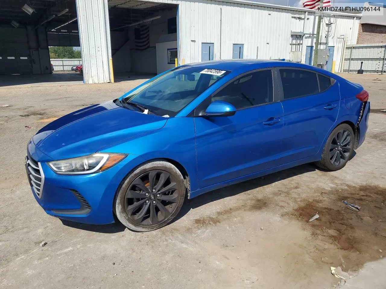 2017 HYUNDAI ELANTRA VIN KMHD74LF1HU096144 — фото 1