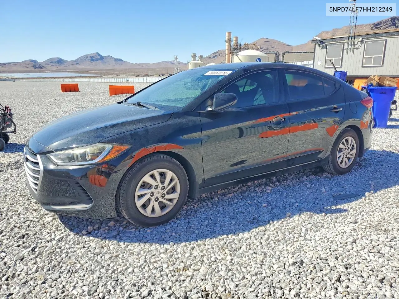 HYUNDAI ELANTRA 2017, VIN 5NPD74LF7HH212249