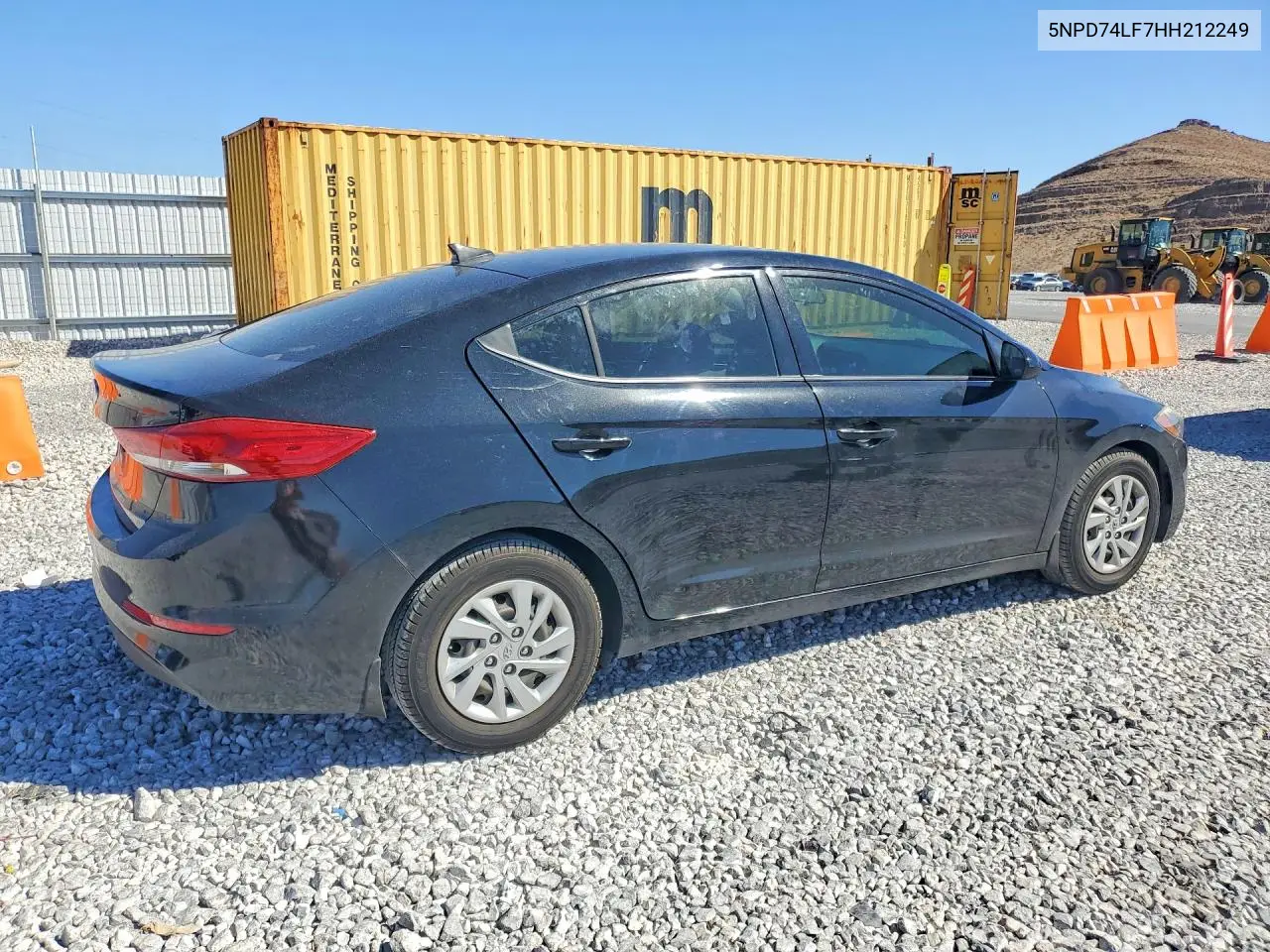 2017 HYUNDAI ELANTRA VIN 5NPD74LF7HH212249 — фото 3