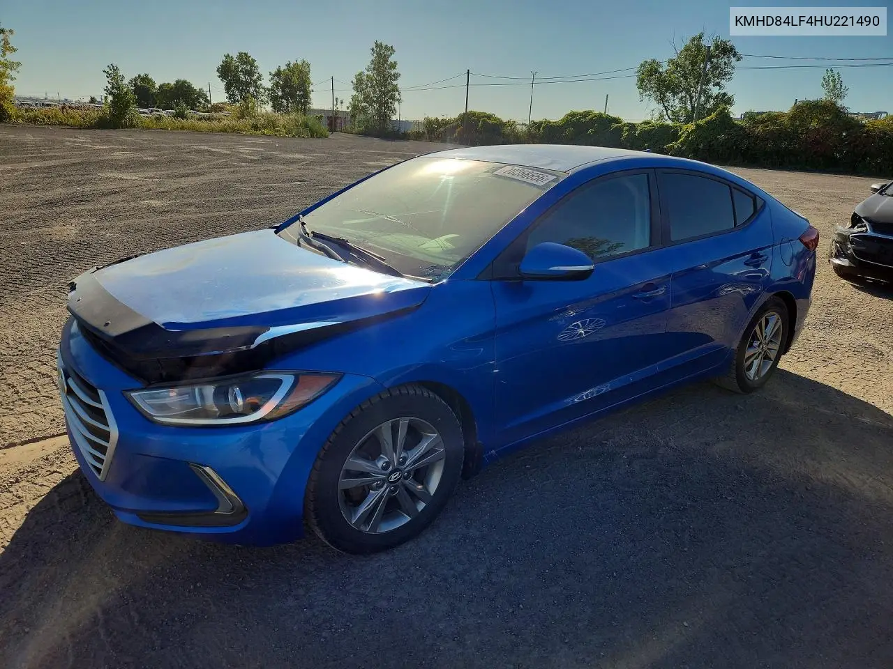 HYUNDAI ELANTRA 2017, VIN KMHD84LF4HU221490