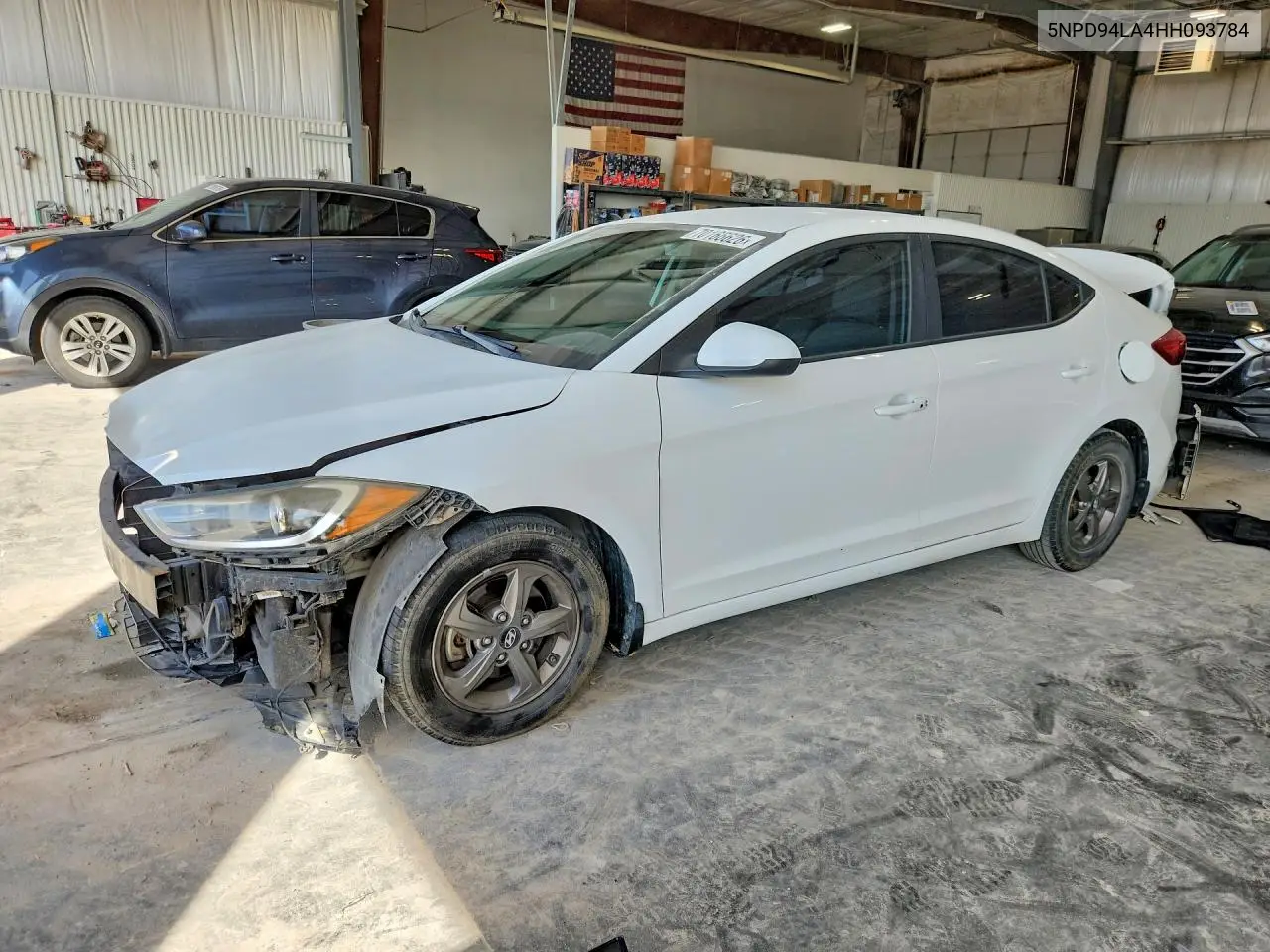 HYUNDAI ELANTRA 2017, VIN 5NPD94LA4HH093784
