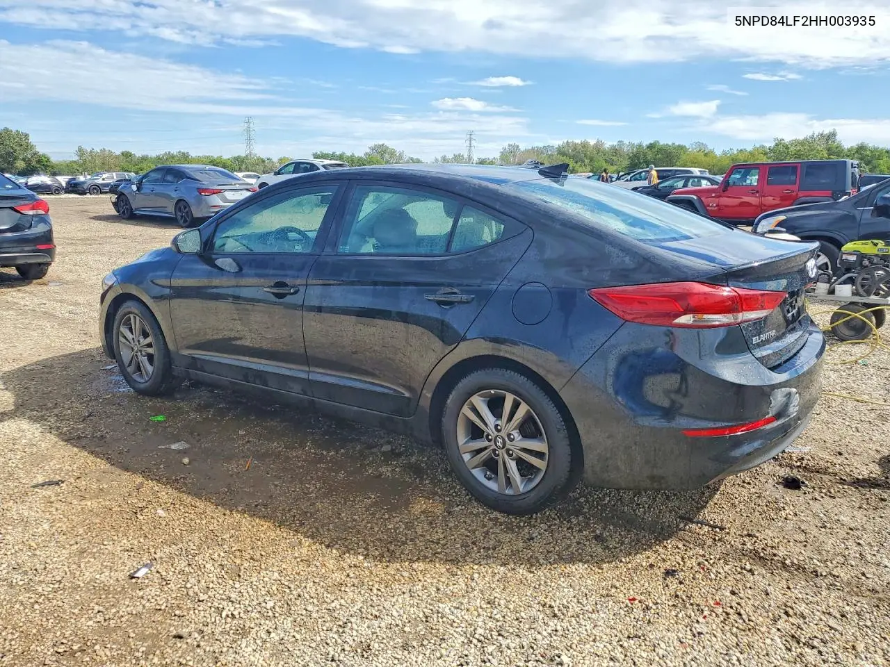 2017 HYUNDAI ELANTRA VIN 5NPD84LF2HH003935 — фото 2