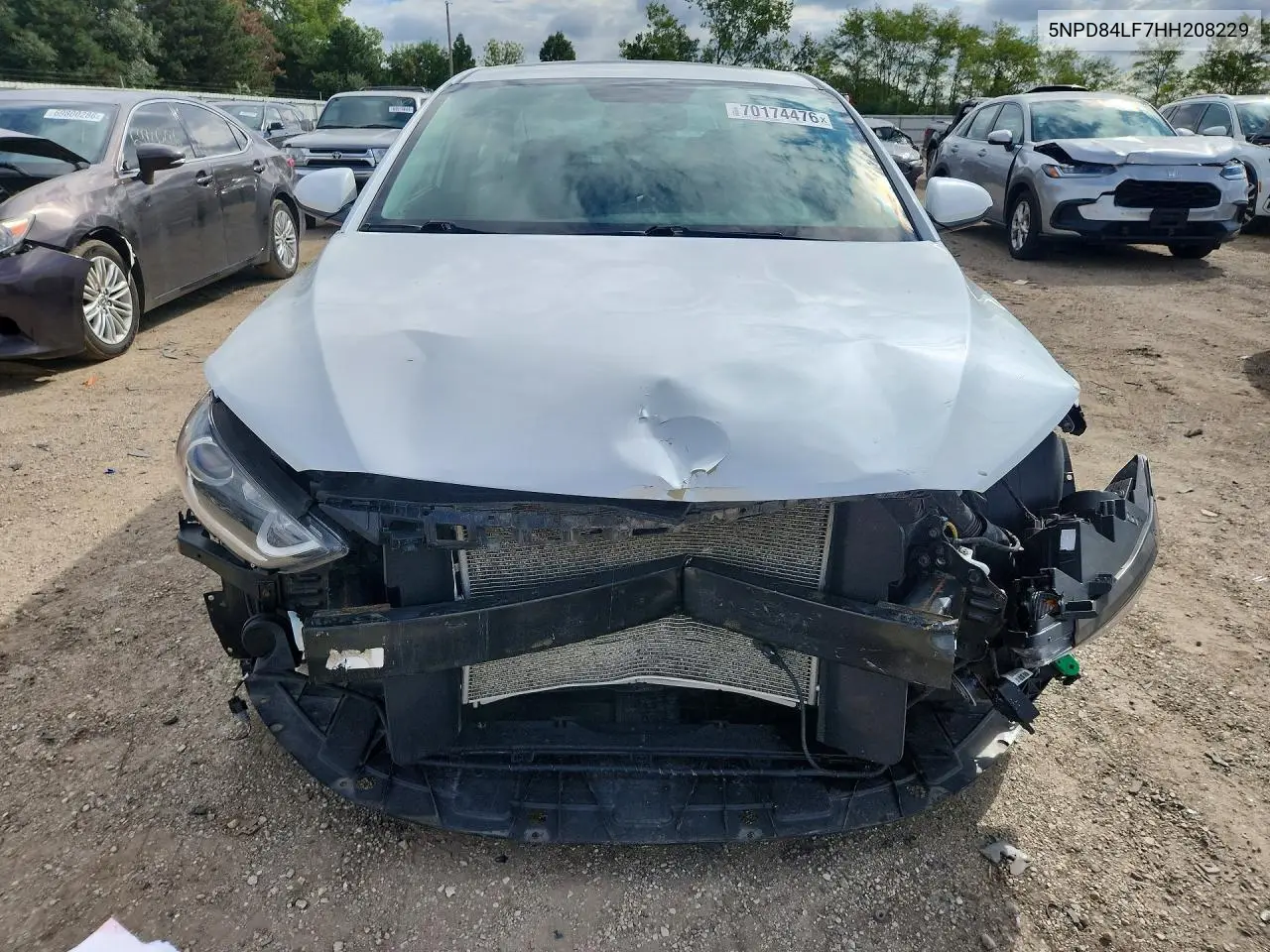 2017 HYUNDAI ELANTRA VIN 5NPD84LF7HH208229 — фото 5