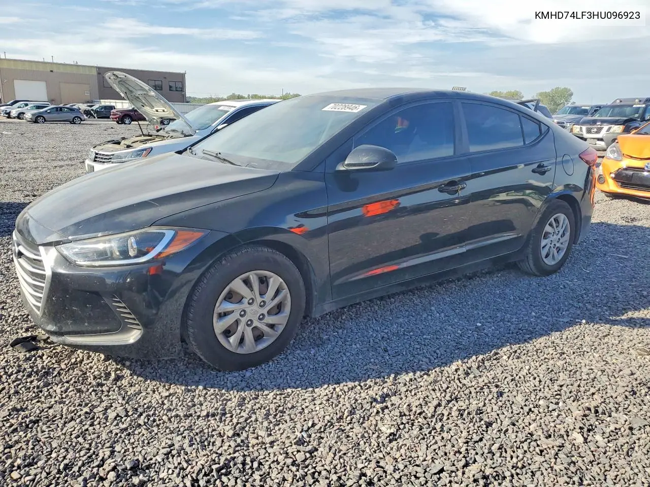 HYUNDAI ELANTRA 2017, VIN KMHD74LF3HU096923