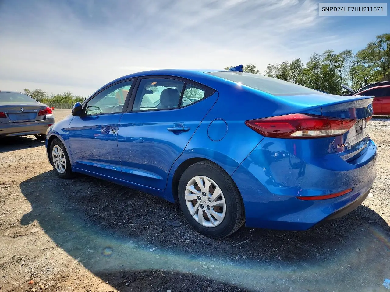 2017 HYUNDAI ELANTRA VIN 5NPD74LF7HH211571 — фото 2