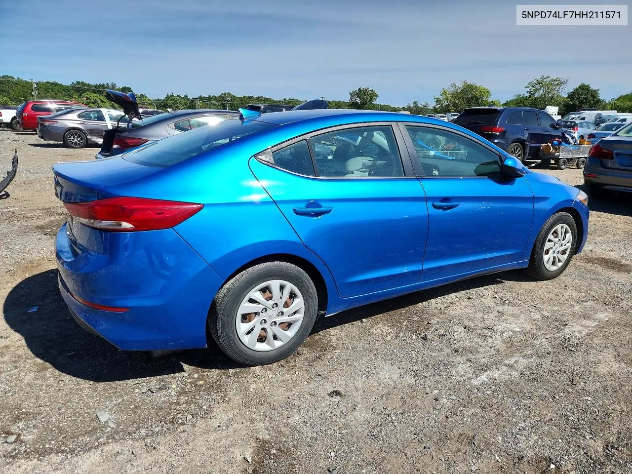 2017 HYUNDAI ELANTRA VIN 5NPD74LF7HH211571 — фото 3