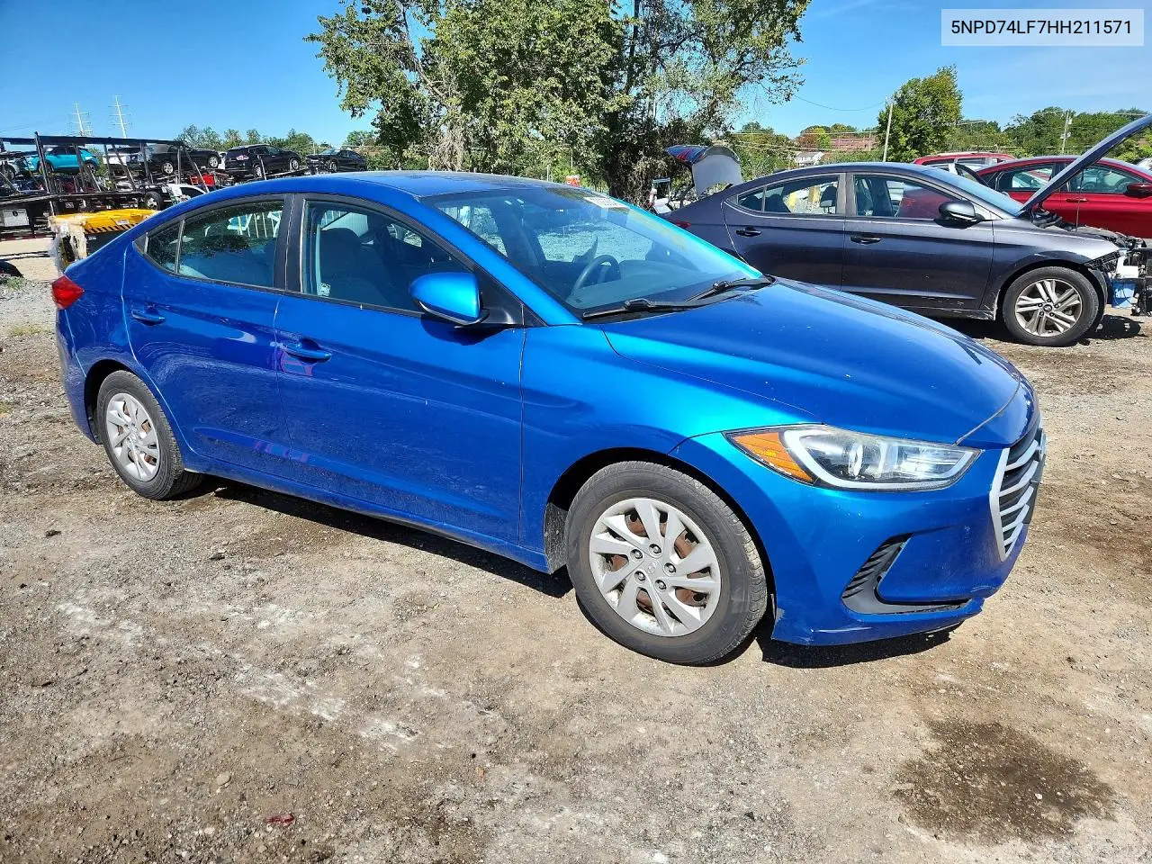 2017 HYUNDAI ELANTRA VIN 5NPD74LF7HH211571 — фото 4