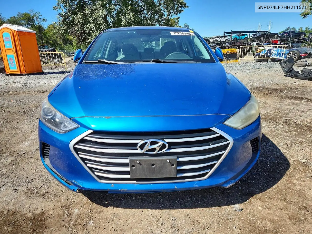 2017 HYUNDAI ELANTRA VIN 5NPD74LF7HH211571 — фото 5