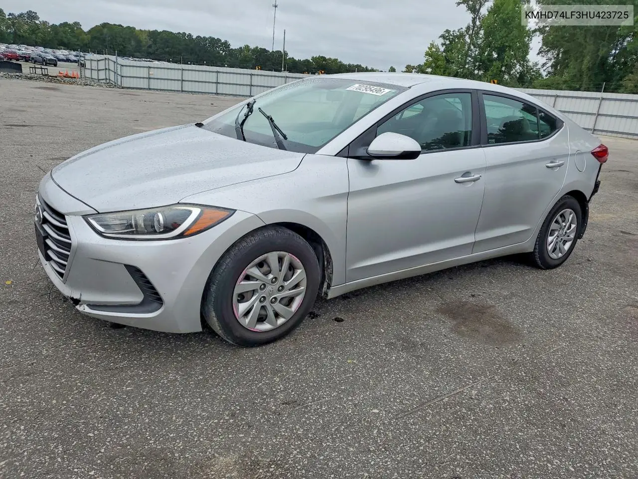HYUNDAI ELANTRA 2017, VIN KMHD74LF3HU423725