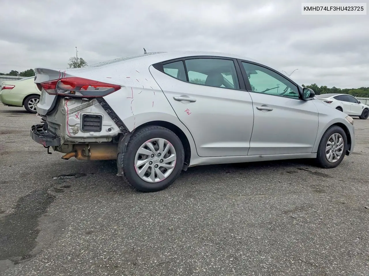 2017 HYUNDAI ELANTRA VIN KMHD74LF3HU423725 — фото 3