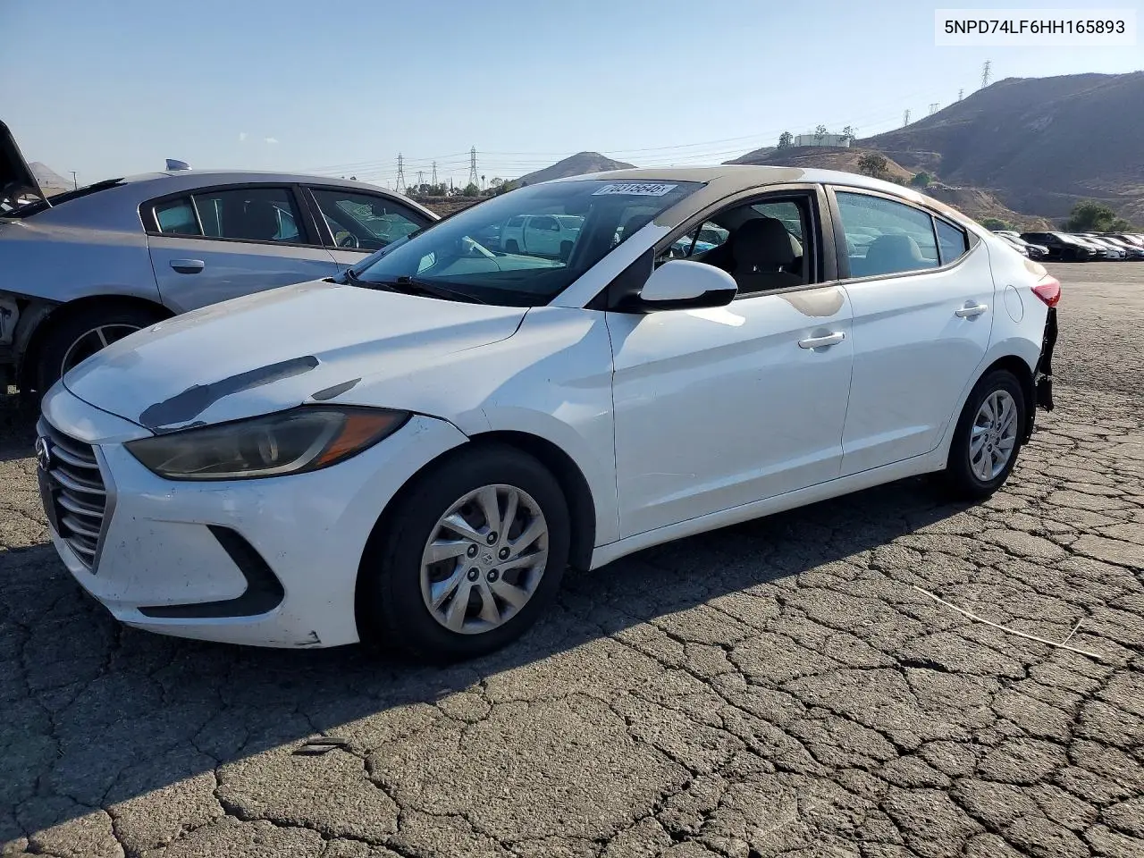 HYUNDAI ELANTRA 2017, VIN 5NPD74LF6HH165893