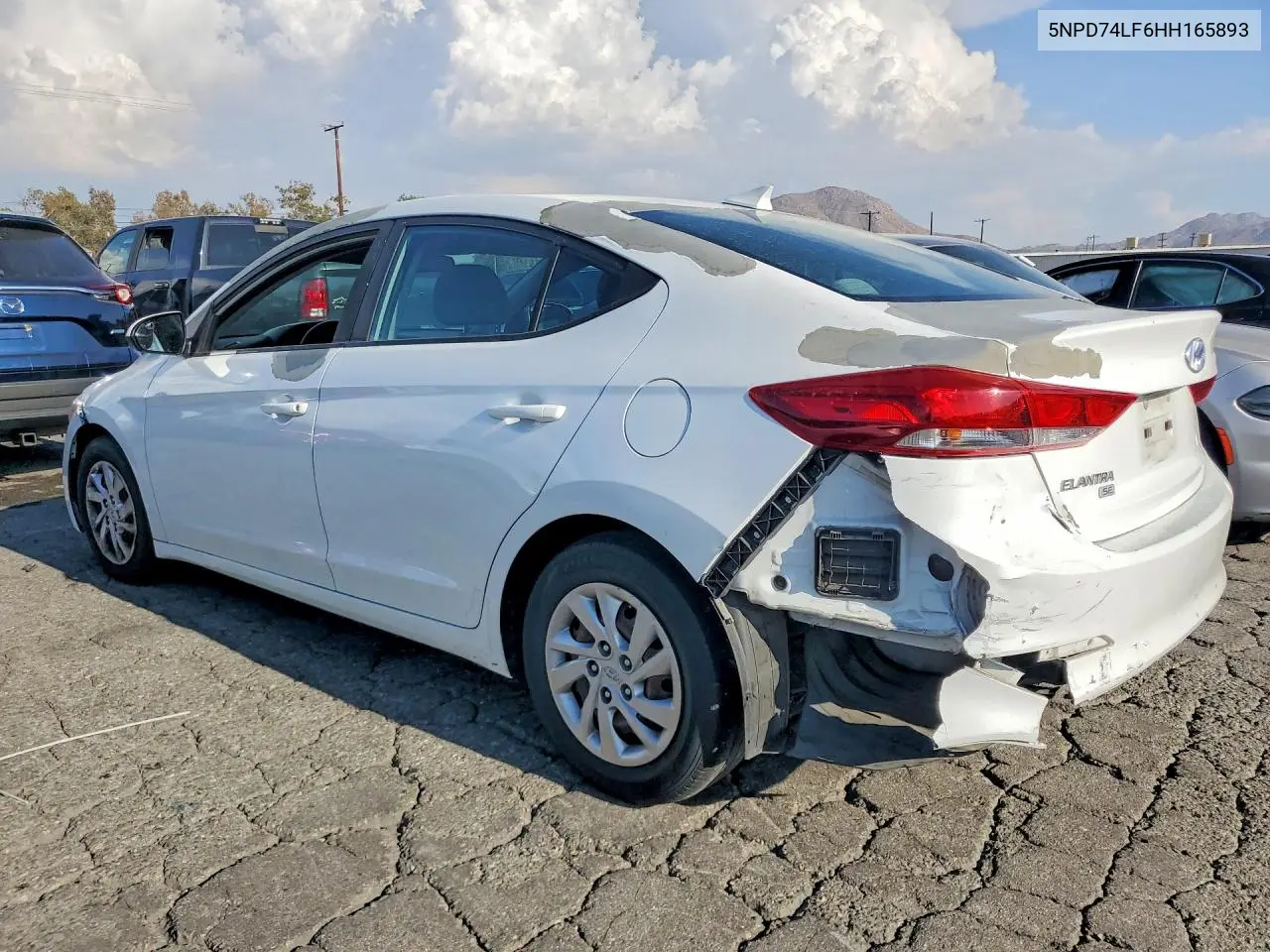 2017 HYUNDAI ELANTRA VIN 5NPD74LF6HH165893 — фото 2