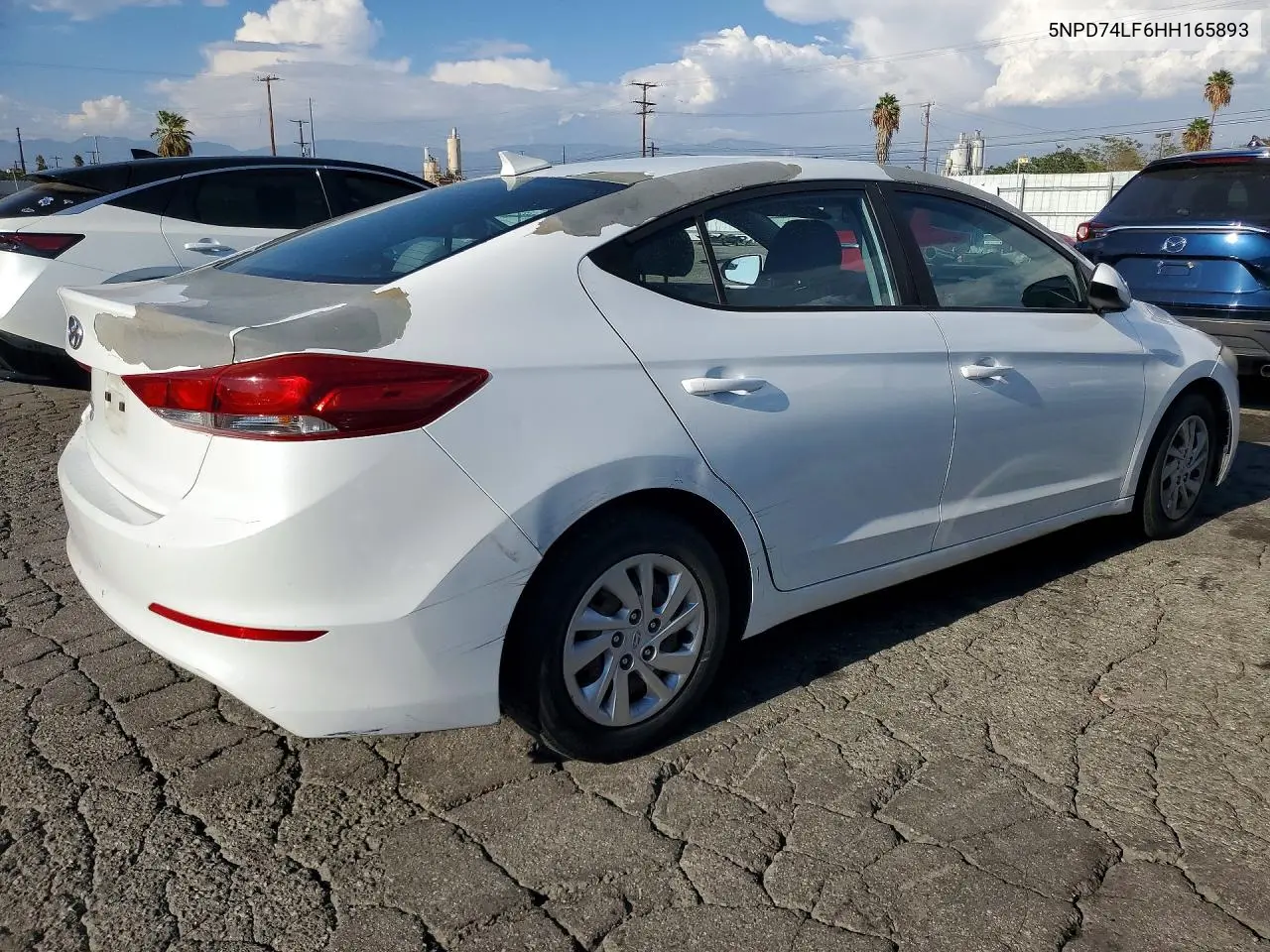 2017 HYUNDAI ELANTRA VIN 5NPD74LF6HH165893 — фото 3