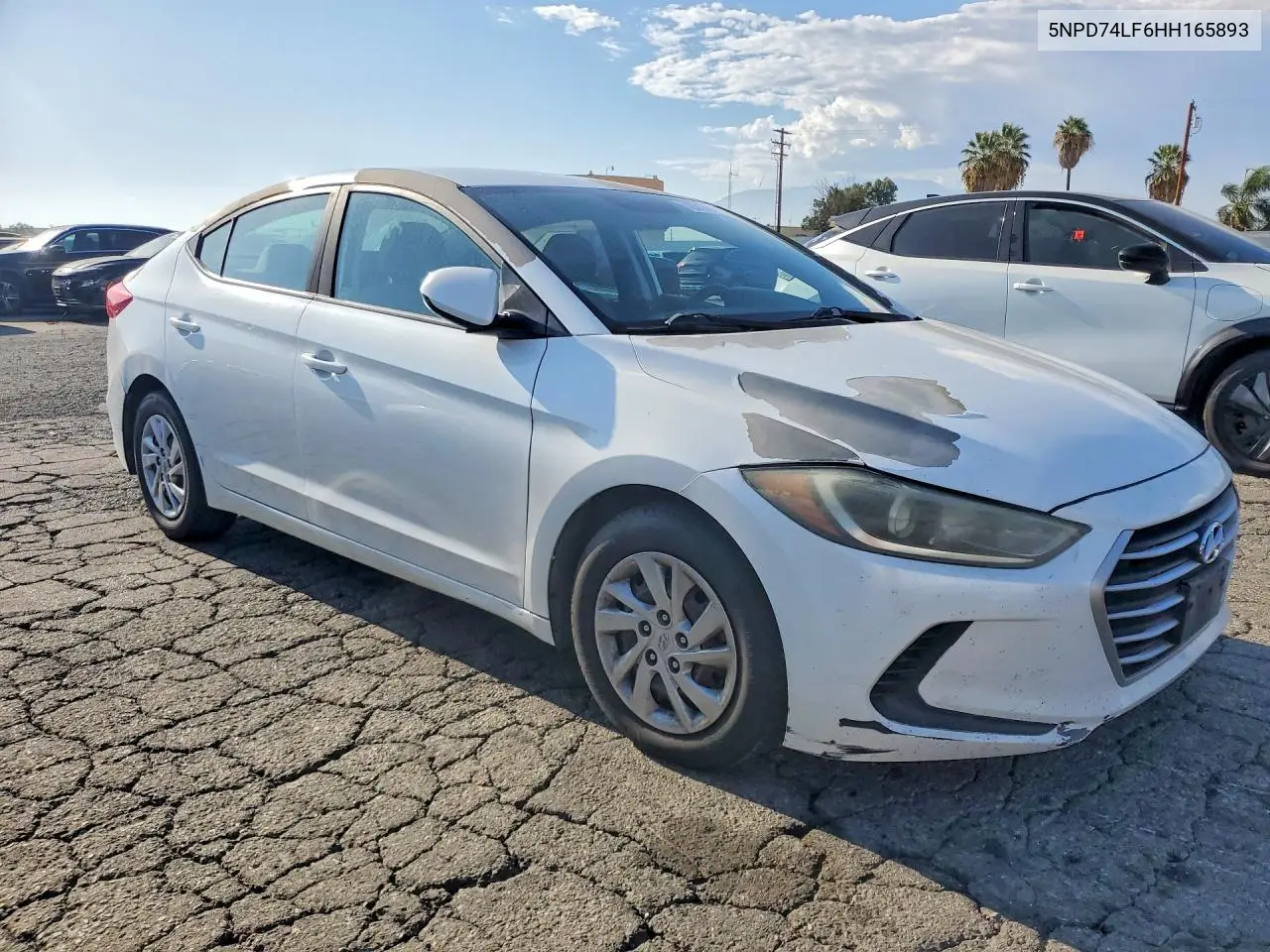 2017 HYUNDAI ELANTRA VIN 5NPD74LF6HH165893 — фото 4