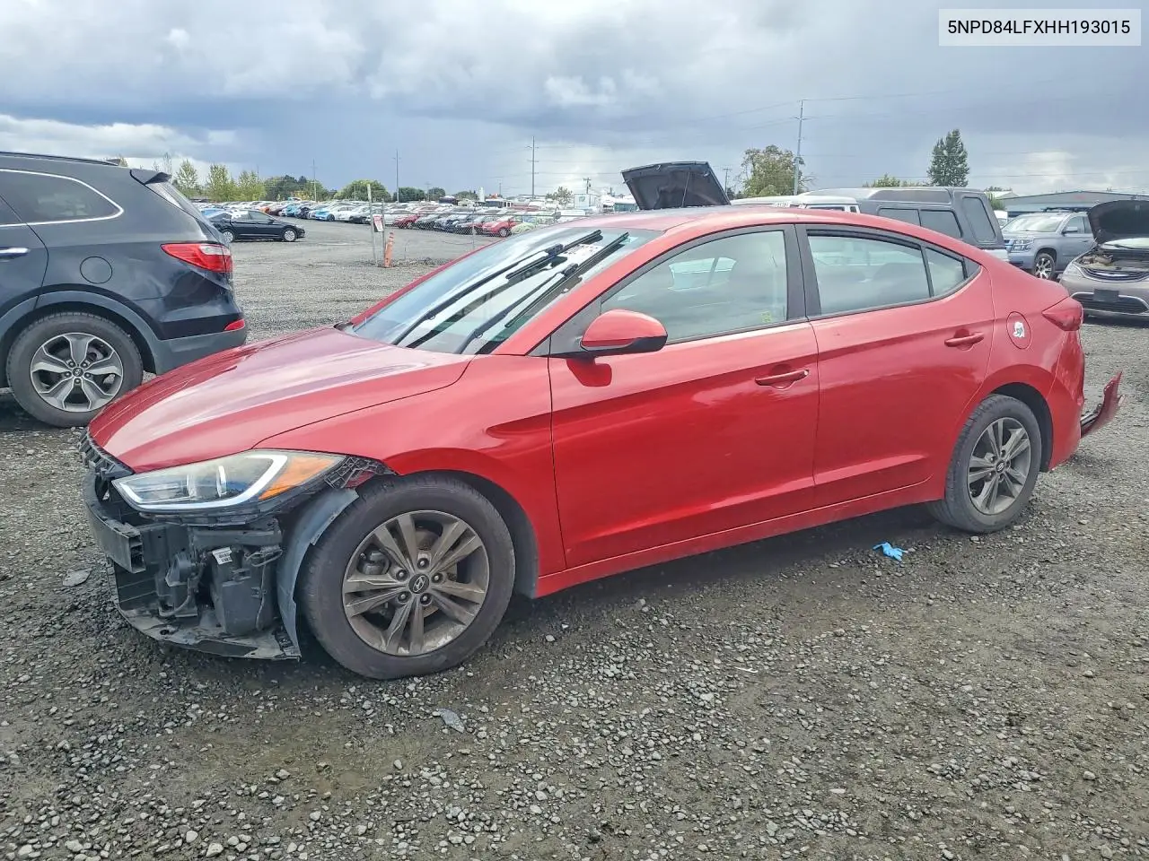 HYUNDAI ELANTRA 2017, VIN 5NPD84LFXHH193015