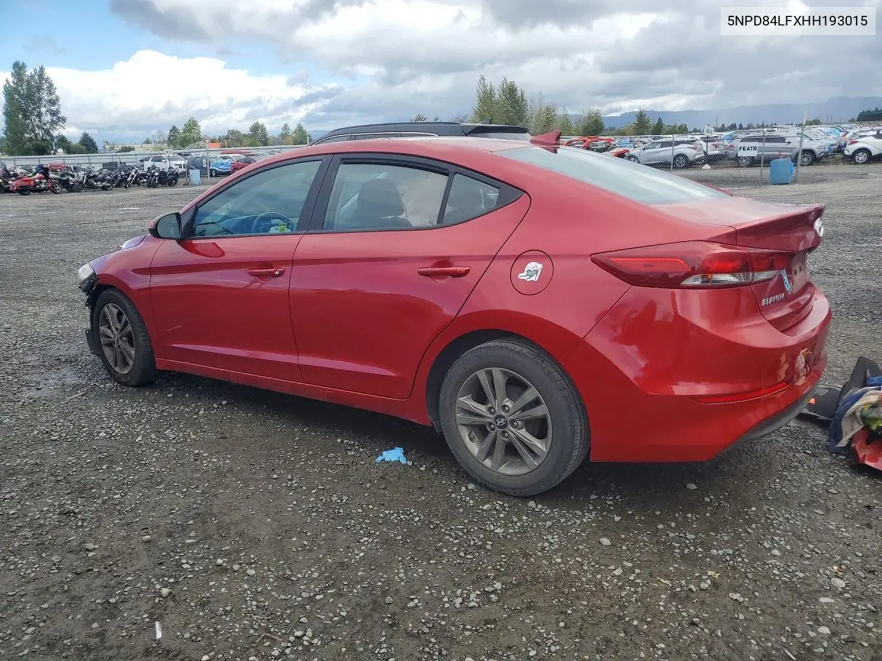 2017 HYUNDAI ELANTRA VIN 5NPD84LFXHH193015 — фото 2