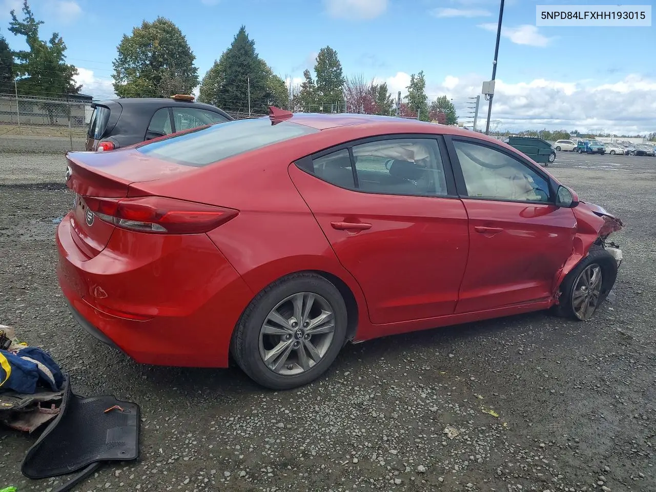 2017 HYUNDAI ELANTRA VIN 5NPD84LFXHH193015 — фото 3