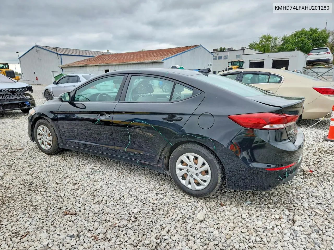 2017 HYUNDAI ELANTRA VIN KMHD74LFXHU201280 — фото 2