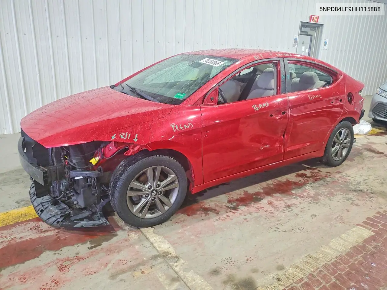 HYUNDAI ELANTRA 2017, VIN 5NPD84LF9HH115888