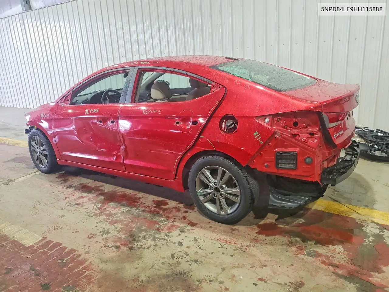2017 HYUNDAI ELANTRA VIN 5NPD84LF9HH115888 — фото 2