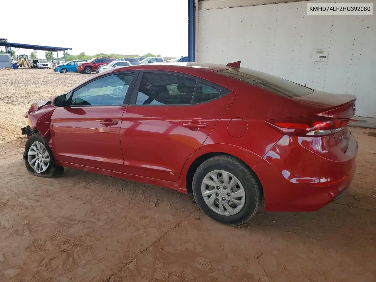 2017 HYUNDAI ELANTRA VIN KMHD74LF2HU392080 — фото 2