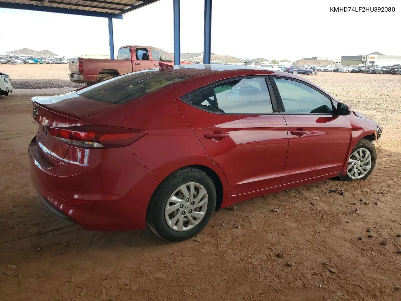 2017 HYUNDAI ELANTRA VIN KMHD74LF2HU392080 — фото 3