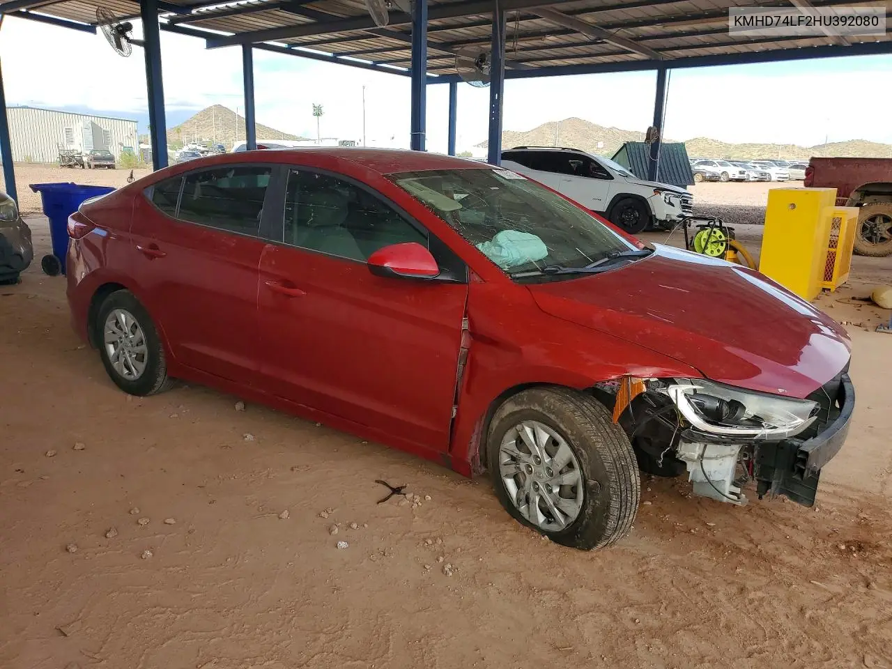 2017 HYUNDAI ELANTRA VIN KMHD74LF2HU392080 — фото 4