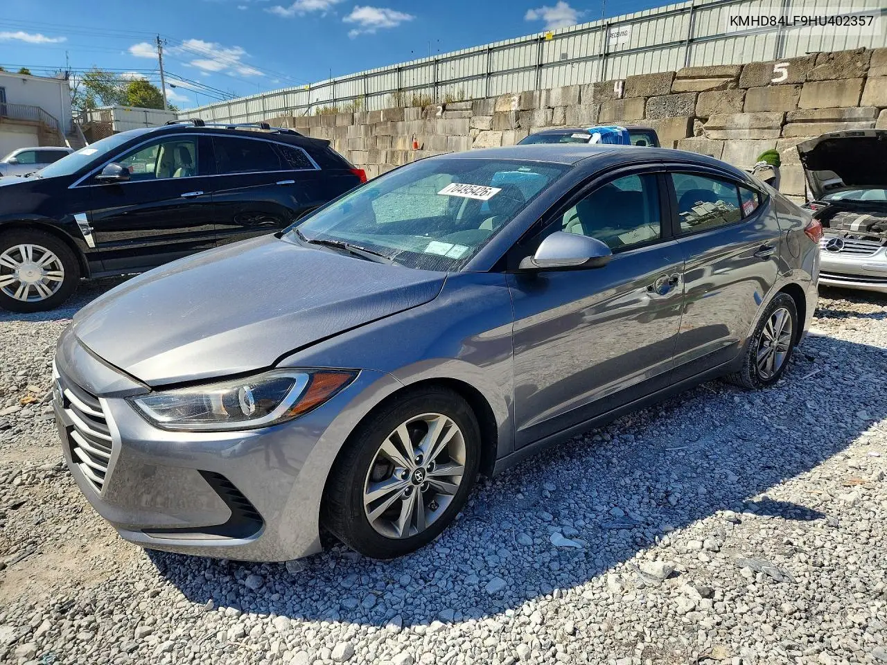 HYUNDAI ELANTRA 2017, VIN KMHD84LF9HU402357