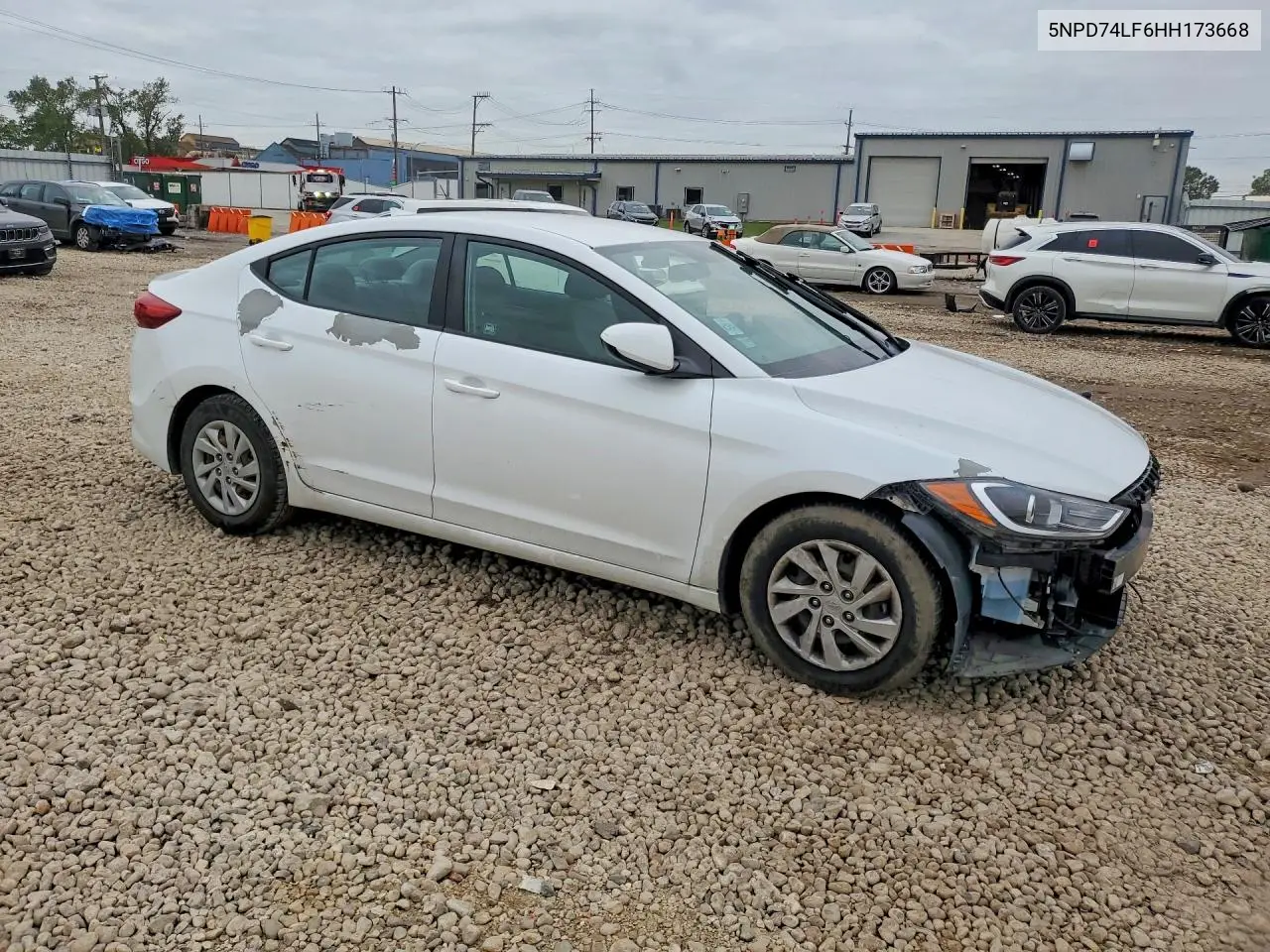 2017 HYUNDAI ELANTRA VIN 5NPD74LF6HH173668 — фото 4