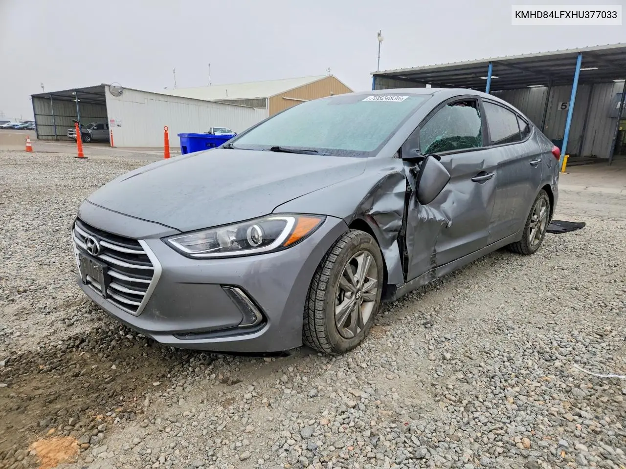HYUNDAI ELANTRA 2017, VIN KMHD84LFXHU377033
