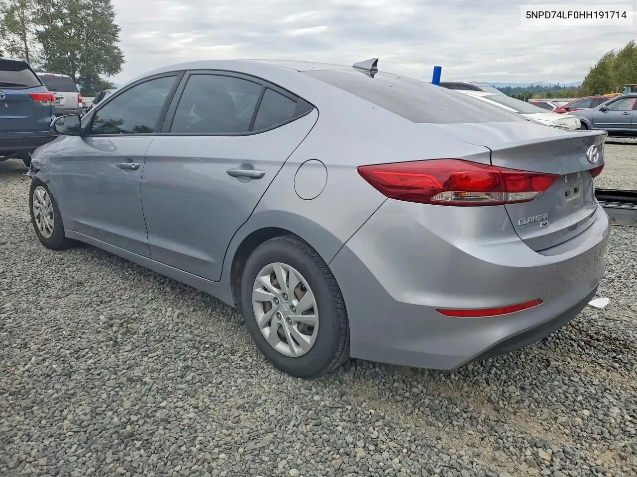 2017 HYUNDAI ELANTRA VIN 5NPD74LF0HH191714 — фото 2